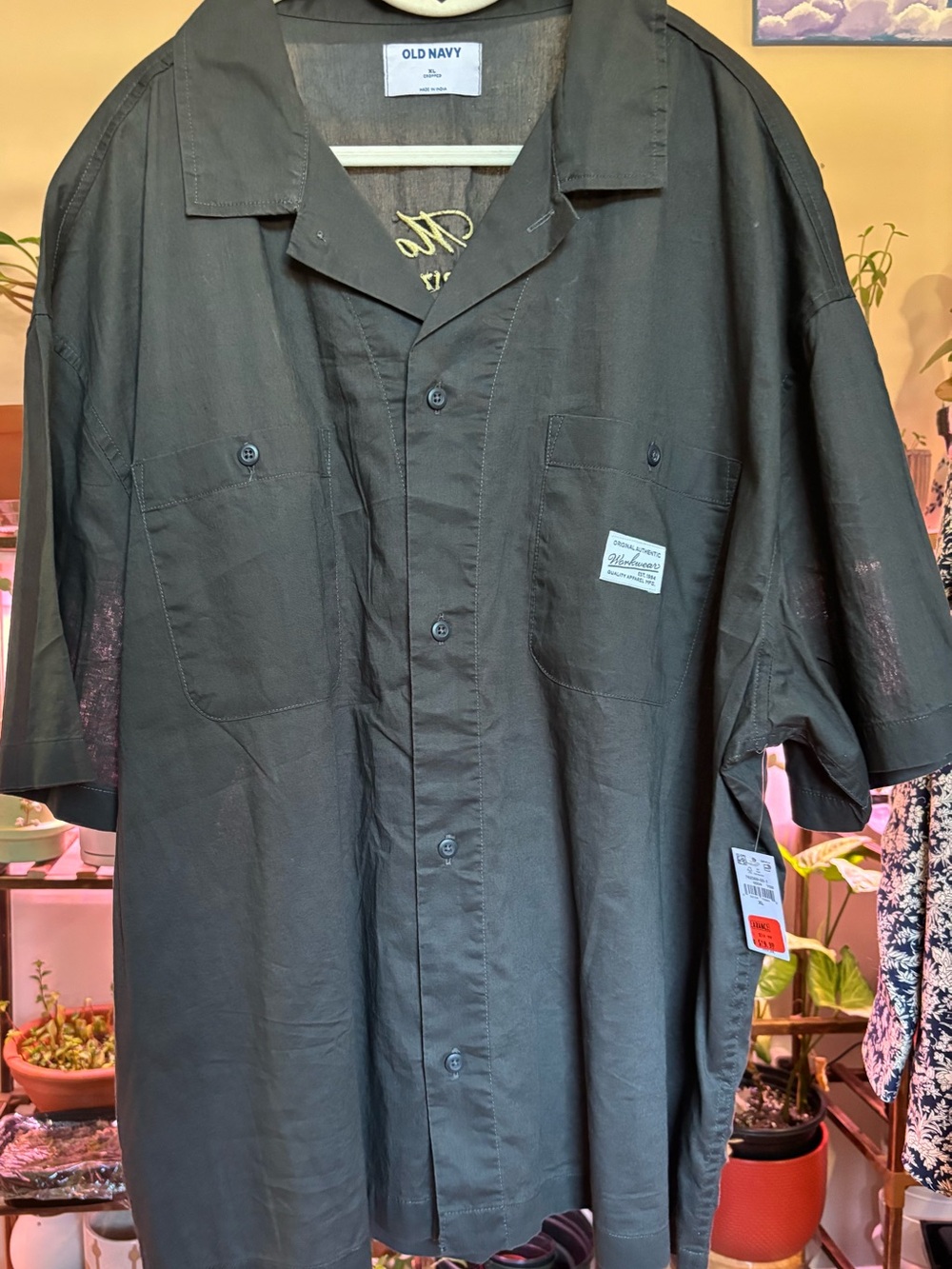 Old Navy Gray Short-Sleeve Crop Top